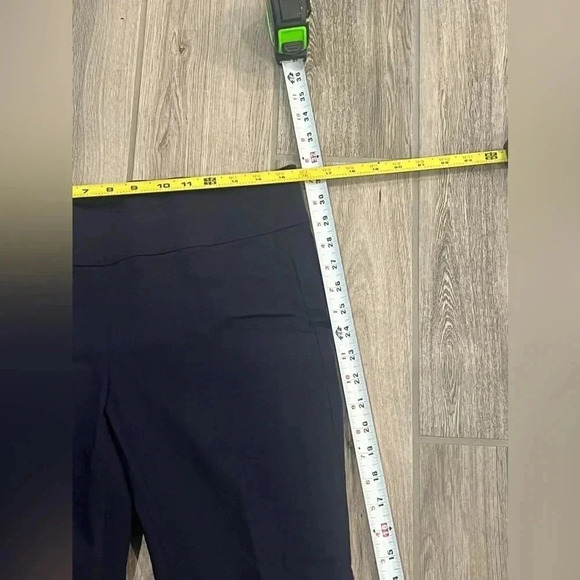 Rafaella Navy Ankle Length Elastic Waist Pants - Picture 8 of 9